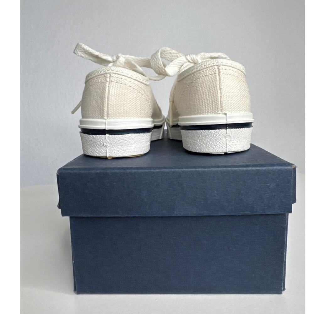 90s GAP Kids White Canvas Sneakers Made USA Size 5 Minimalist Classic - Picture 5 of 12